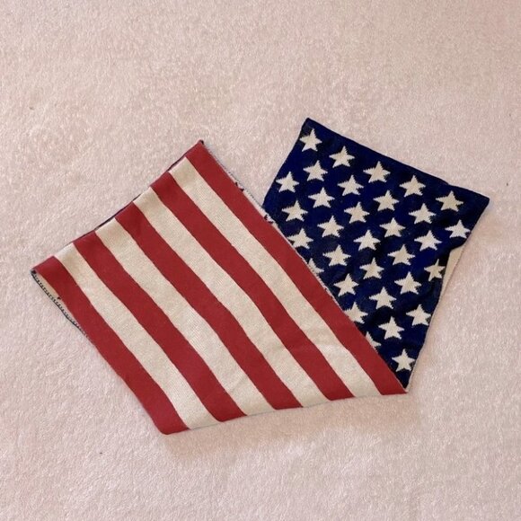 5/$25 American Flag Knit Infinity Scarf - Picture 3 of 11